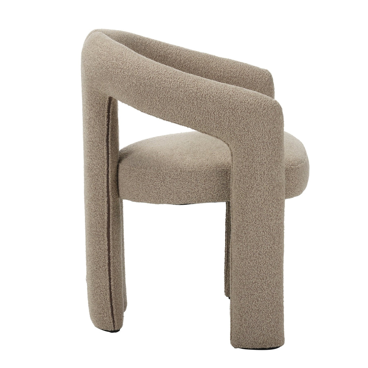 Design Spisestol Sandfarvet Bouclé Maro - Fuld Stof
