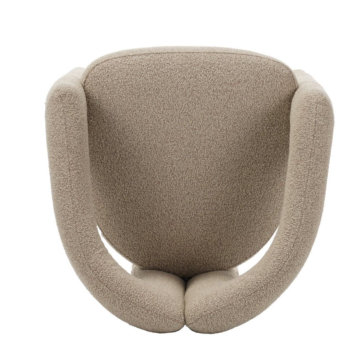 Design Spisestol Sandfarvet Bouclé Maro - Fuld Stof