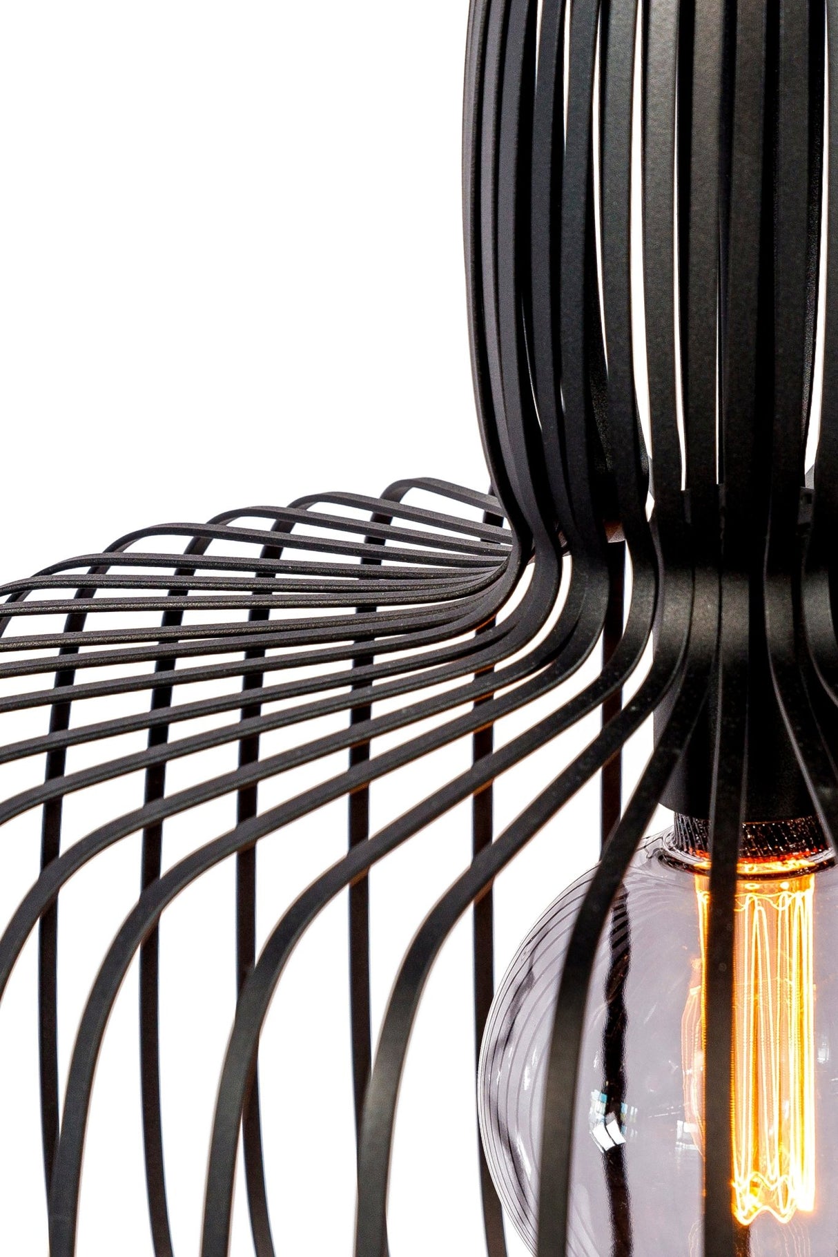 Industriel Pendel Ursul Sort Metal 1-lys Ø55 cm