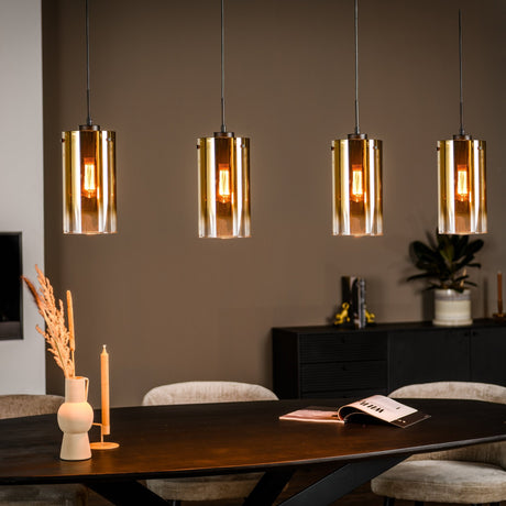 Loftlampe Celia glas guld