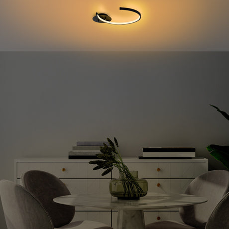 Loftlampe Sort Metal Lunaris