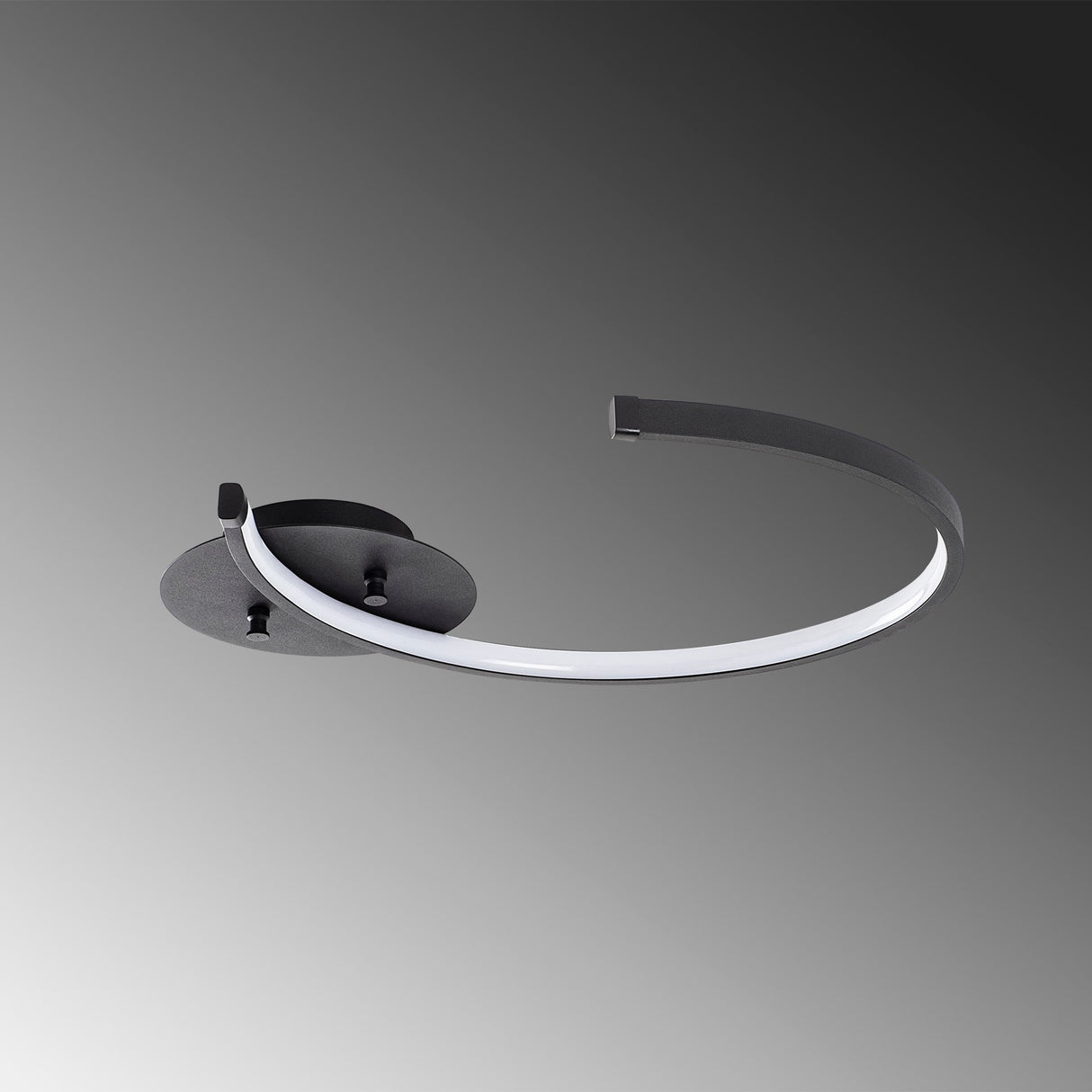 Loftlampe Sort Metal Lunaris