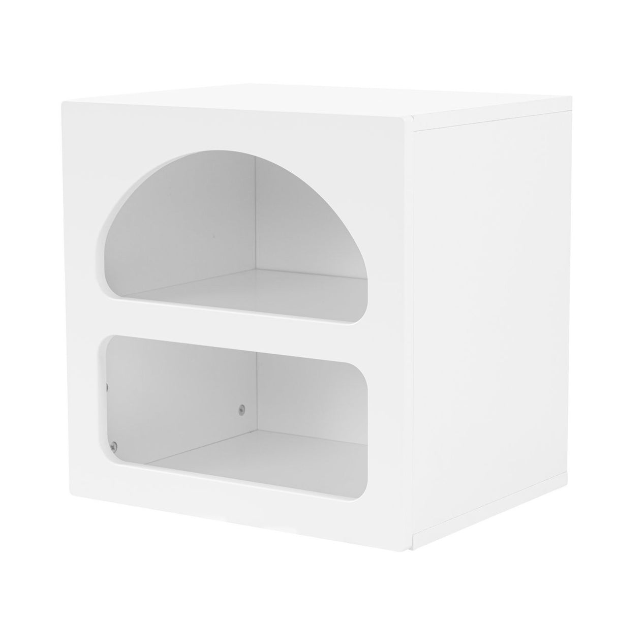 Nachtkastjes - Nachtkastje Lorin Wit Melamine 50x50x38 cm - Dimehouse