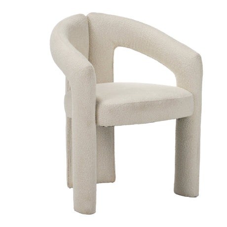 Design Spisestol Ivoire Bouclé Maro - Fuld Stof