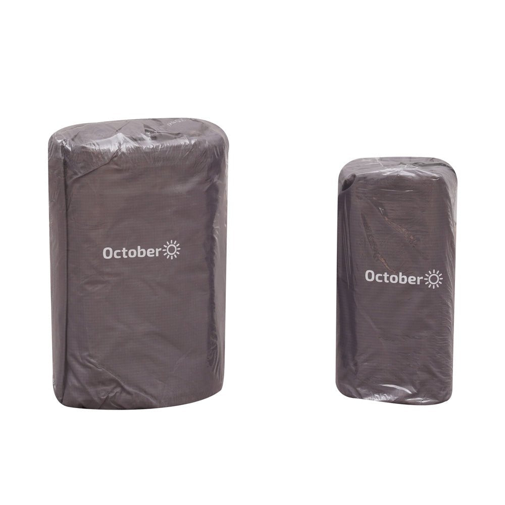 Luftmadras til 2 personer med indbygget oppustningssystem 205x140x10 cm Dimehouse Grå LxBxH 33x17x17 Nylon Dele