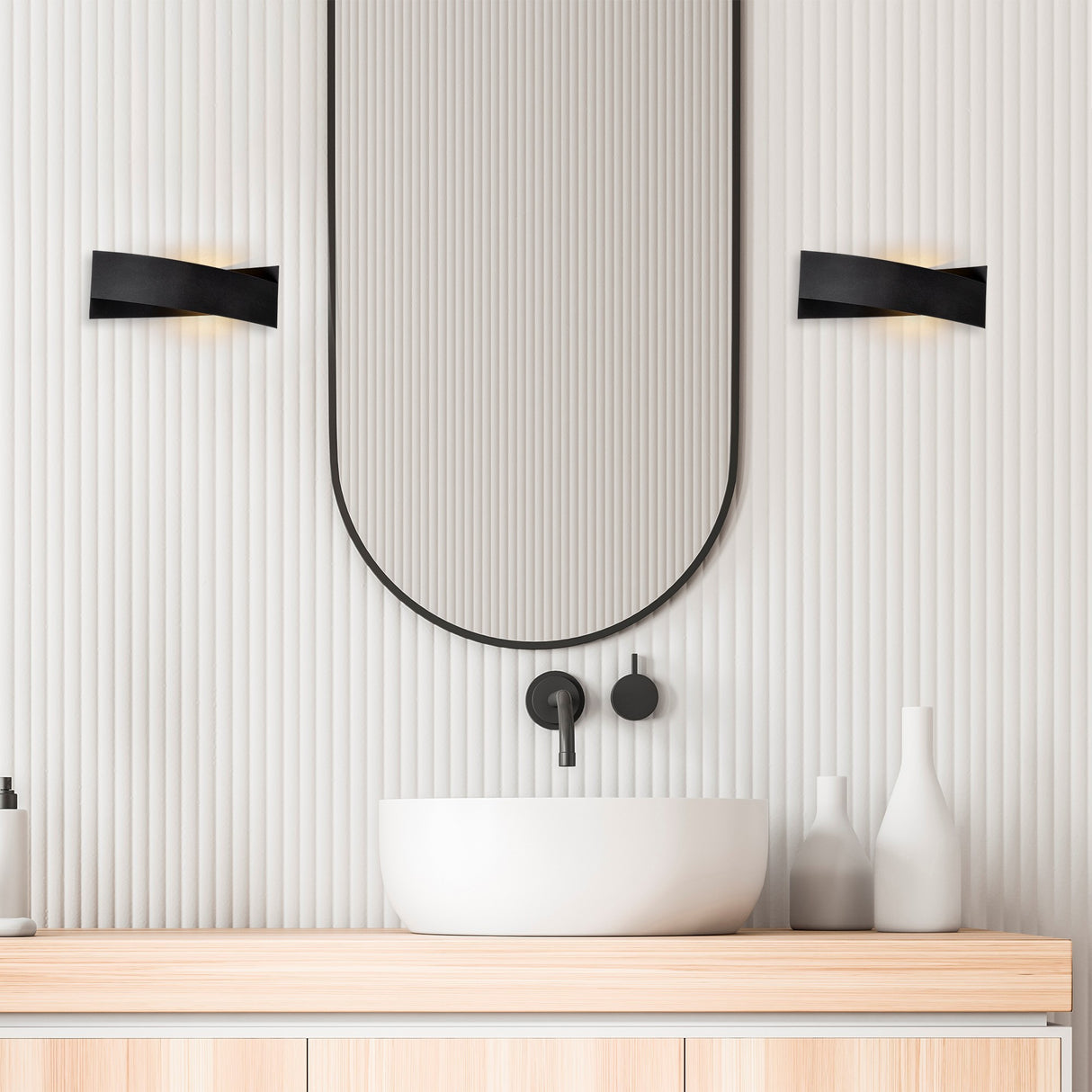 Væglampe Sort Metal Nebula