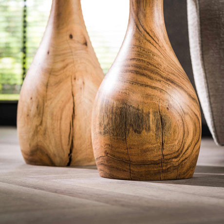 Acacia Druppe Sidebord Sæt med 2 30x30x45 cm