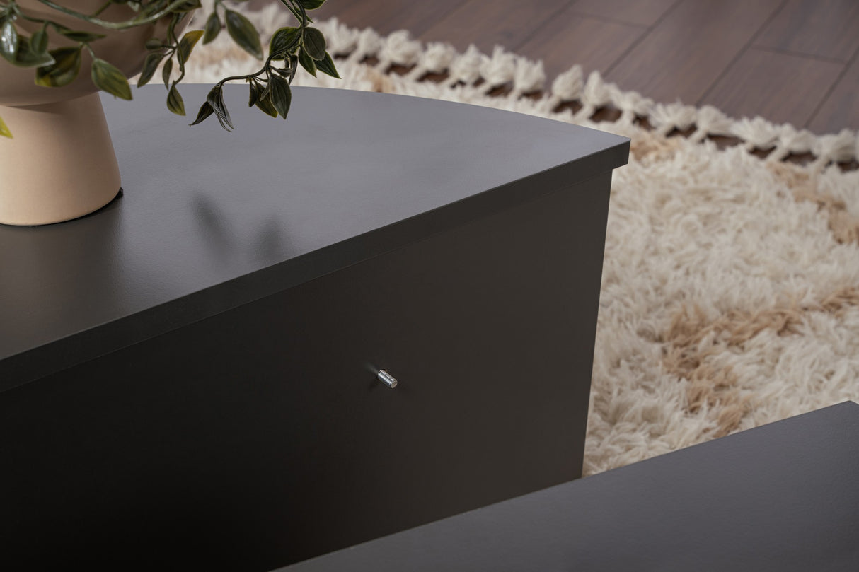 Rund Sofabord Antracit Melamin 85 cm Orin