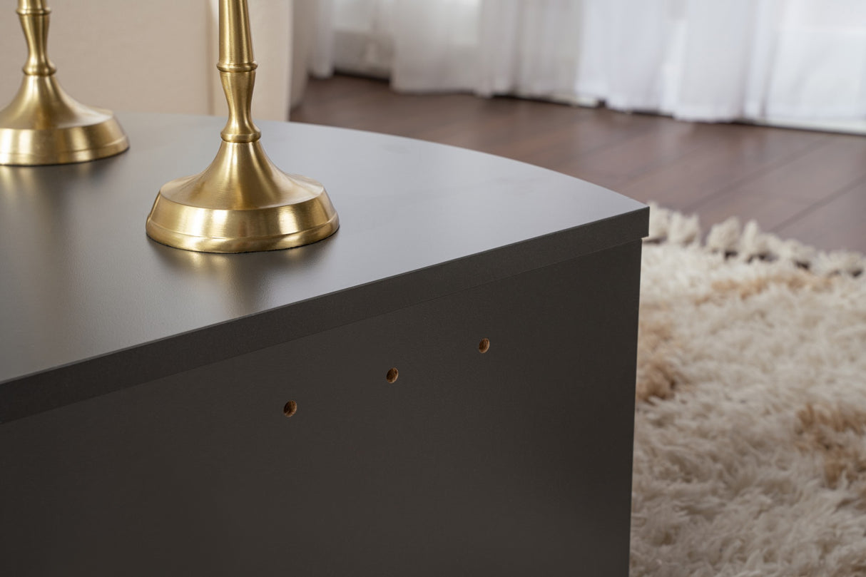 Rund Sofabord Antracit Melamin 85 cm Orin