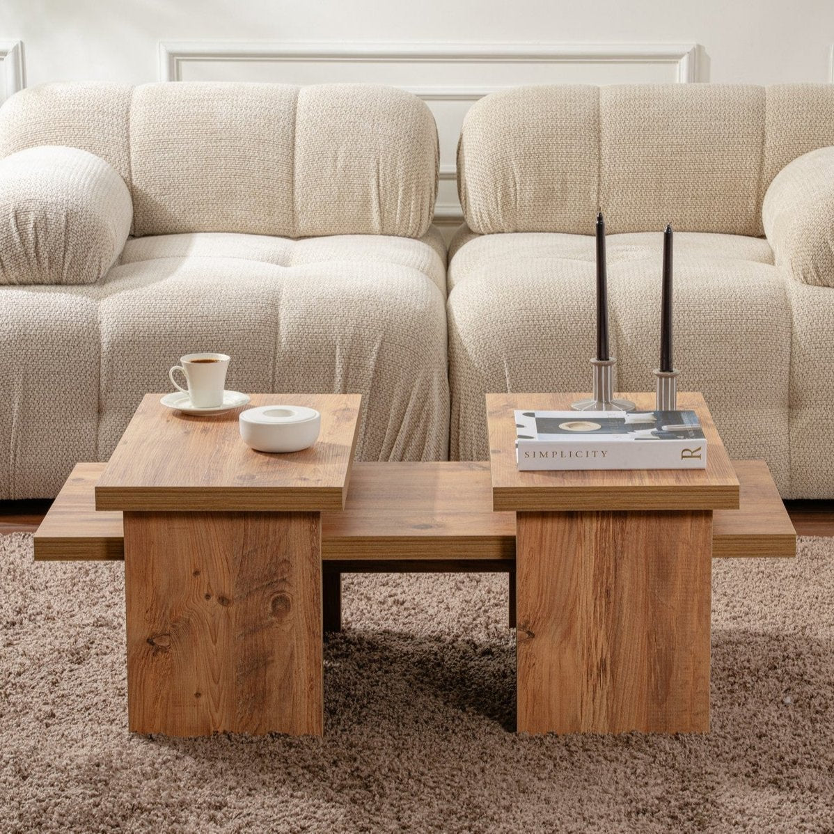 Salontabel Naturlig Fyrretrælook Melamin Rebellion