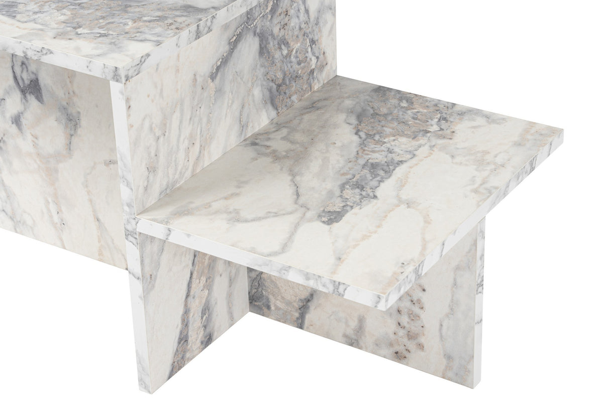 Sofabord Marmor Melamin - 80 x 40 cm - Eterna