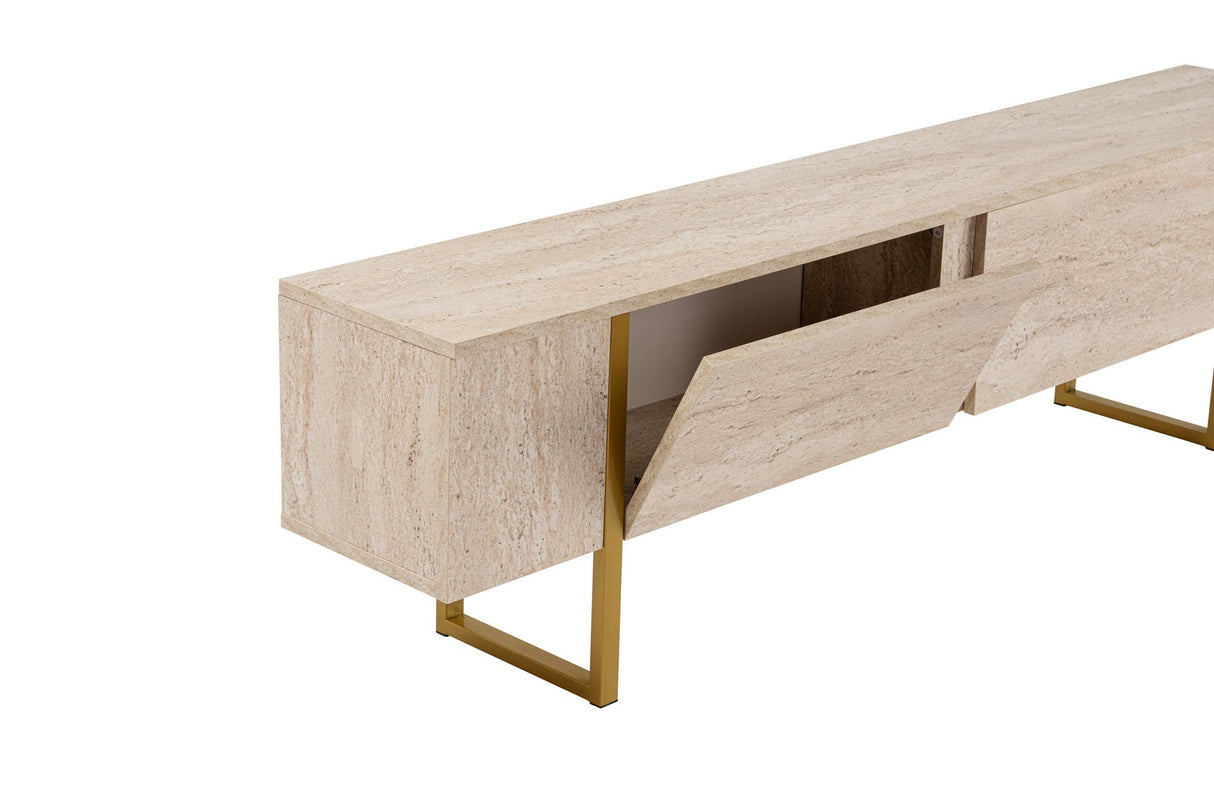 TV Møbel Beige Melamin Foudneramme Blitz 50x180x29,5 cm