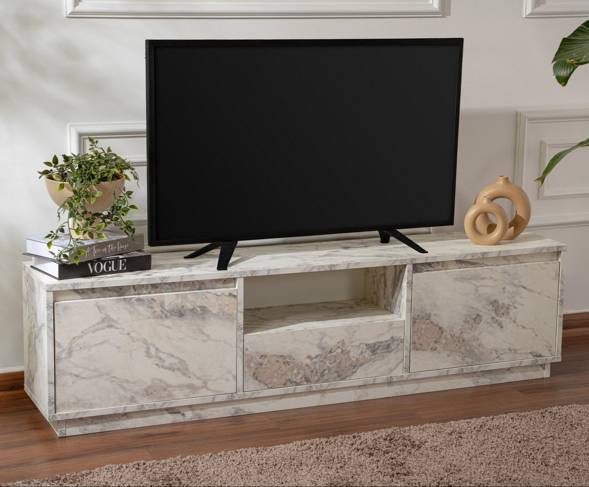 TV Møbel Marmor Melamin Flare 42x160x29,5 cm