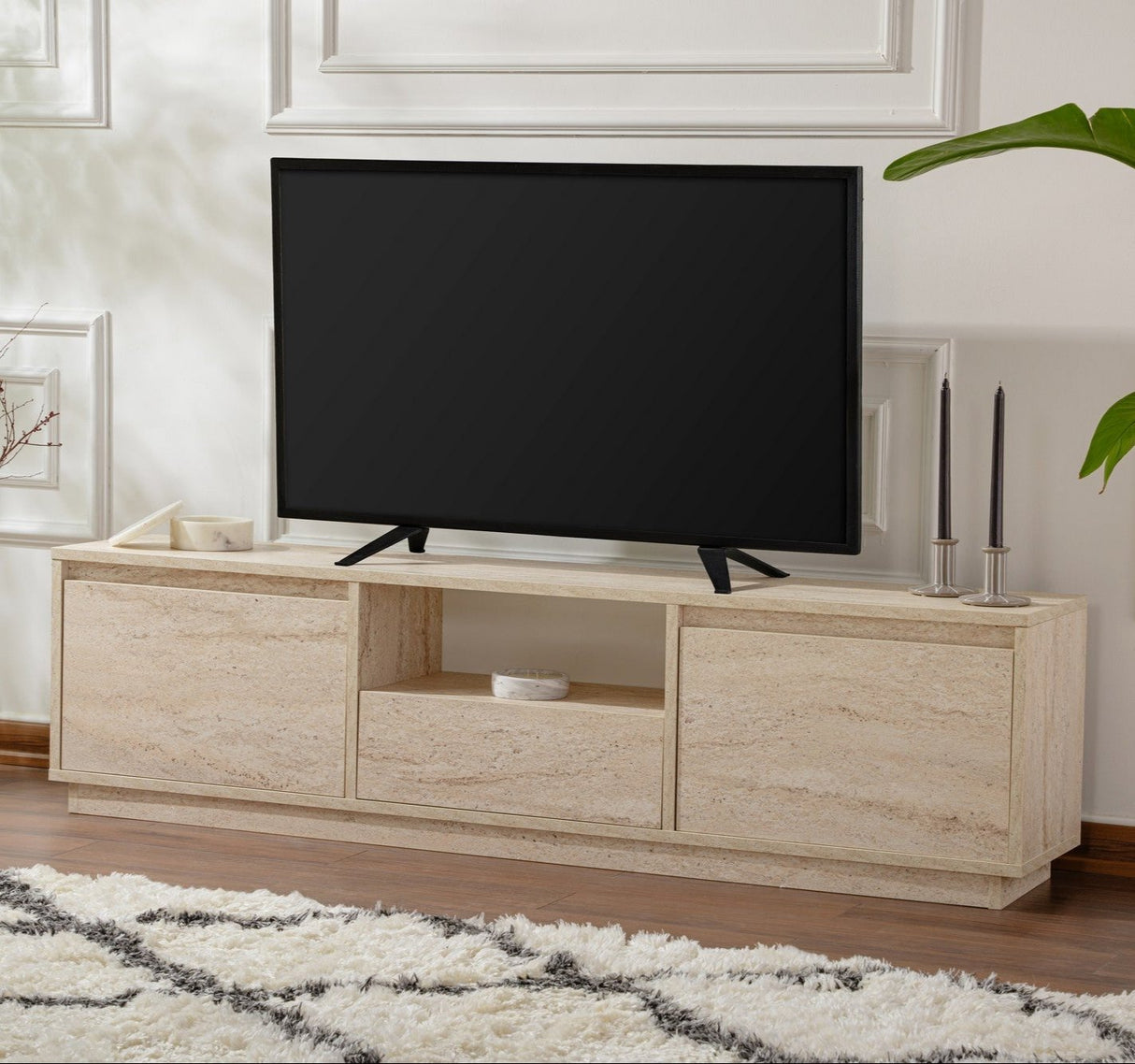 TV Møbel Beige Melamin Flare 42x160x29,5 cm