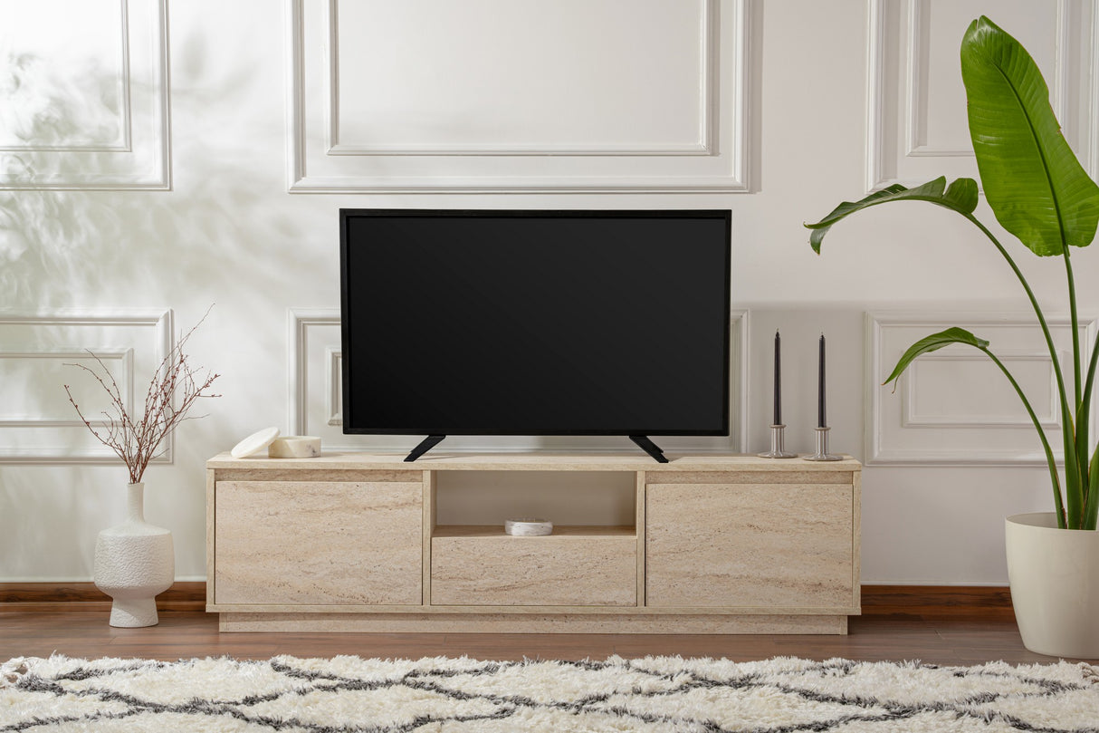 TV Møbel Beige Melamin Flare 42x160x29,5 cm