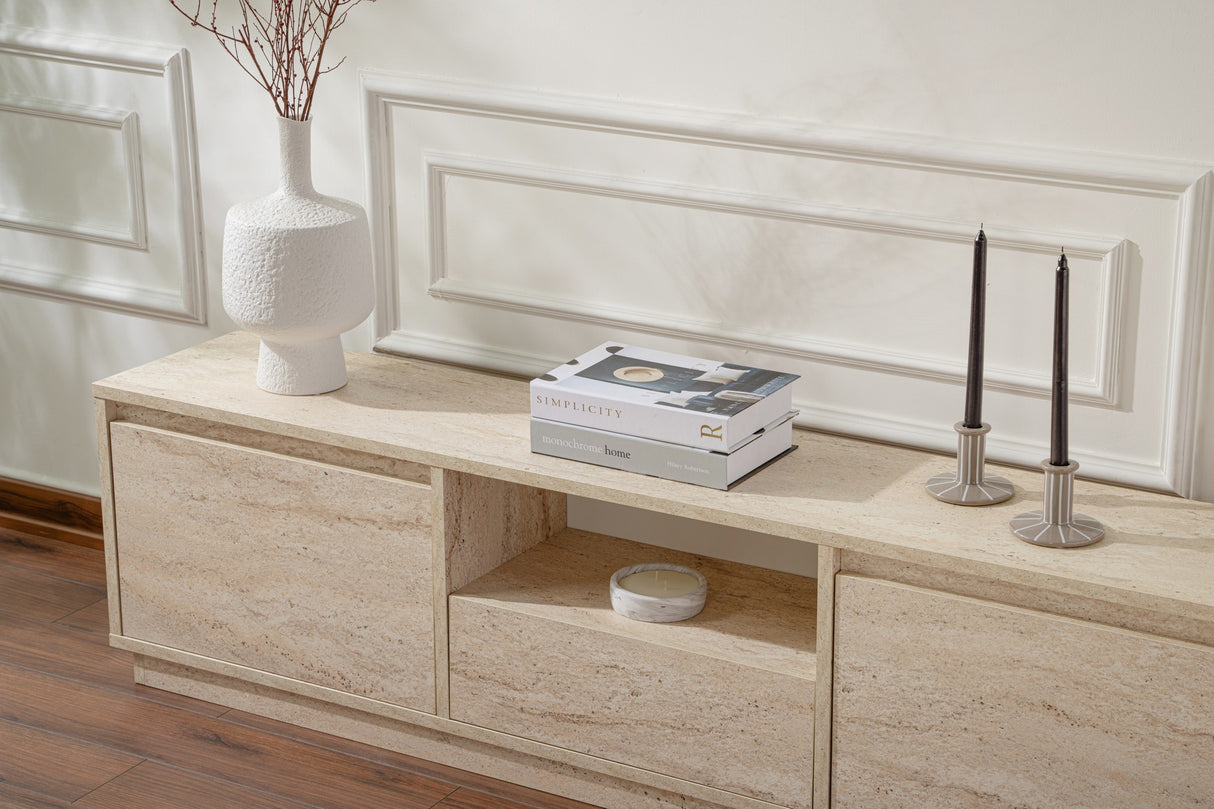 TV Møbel Beige Melamin Flare 42x160x29,5 cm