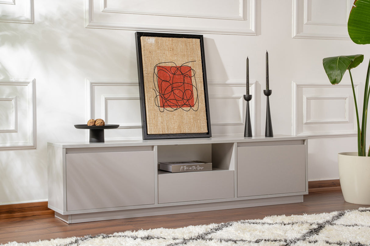 TV Møbel Grå Melamin Flare 42x160x29,5 cm