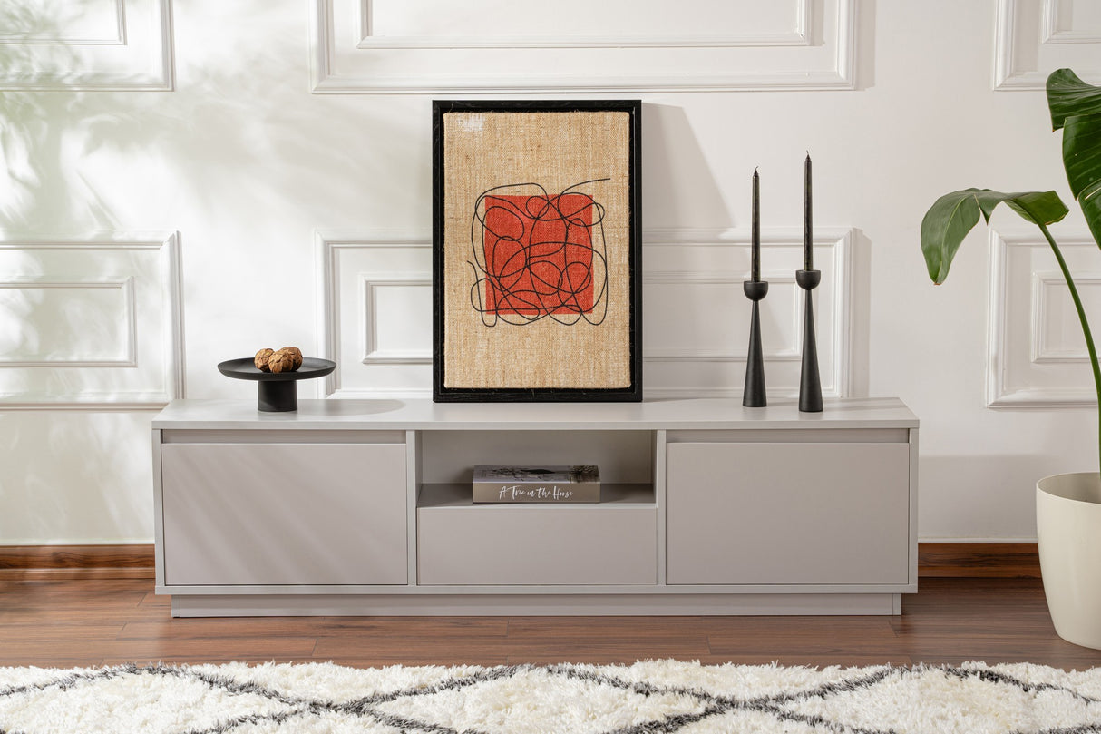 TV Møbel Grå Melamin Flare 42x160x29,5 cm