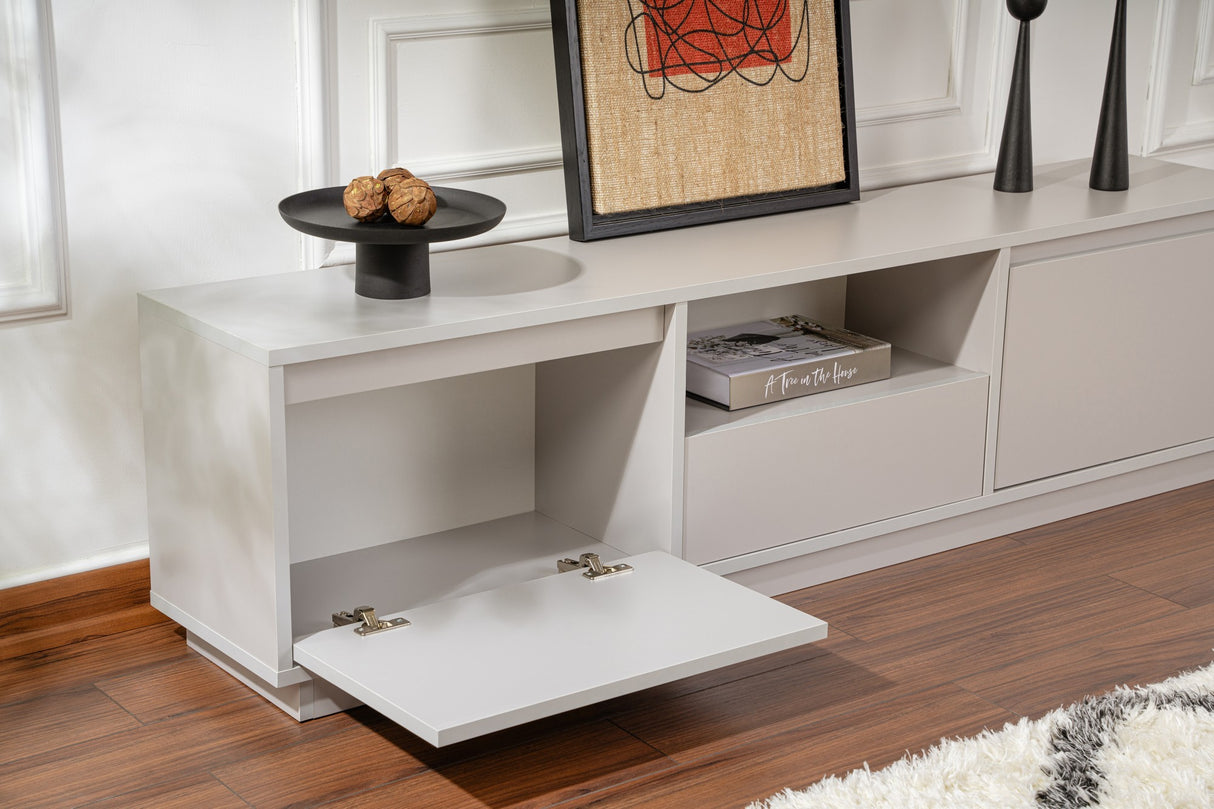 TV Møbel Grå Melamin Flare 42x160x29,5 cm