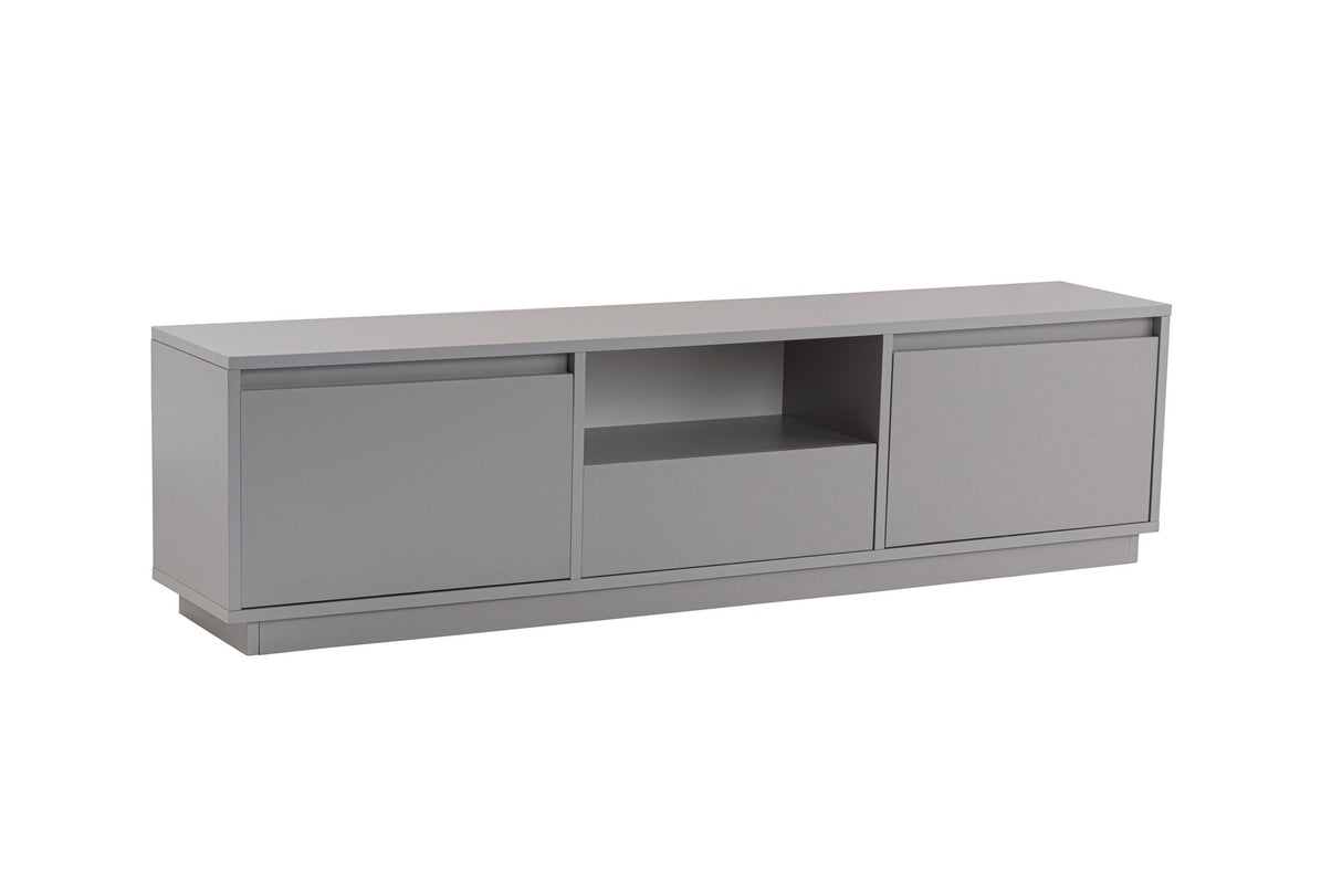 TV Meubels - TV Meubel Grijs Melamine - drie kastjes - 160x42x29,5 cm - Flare - Dimehouse