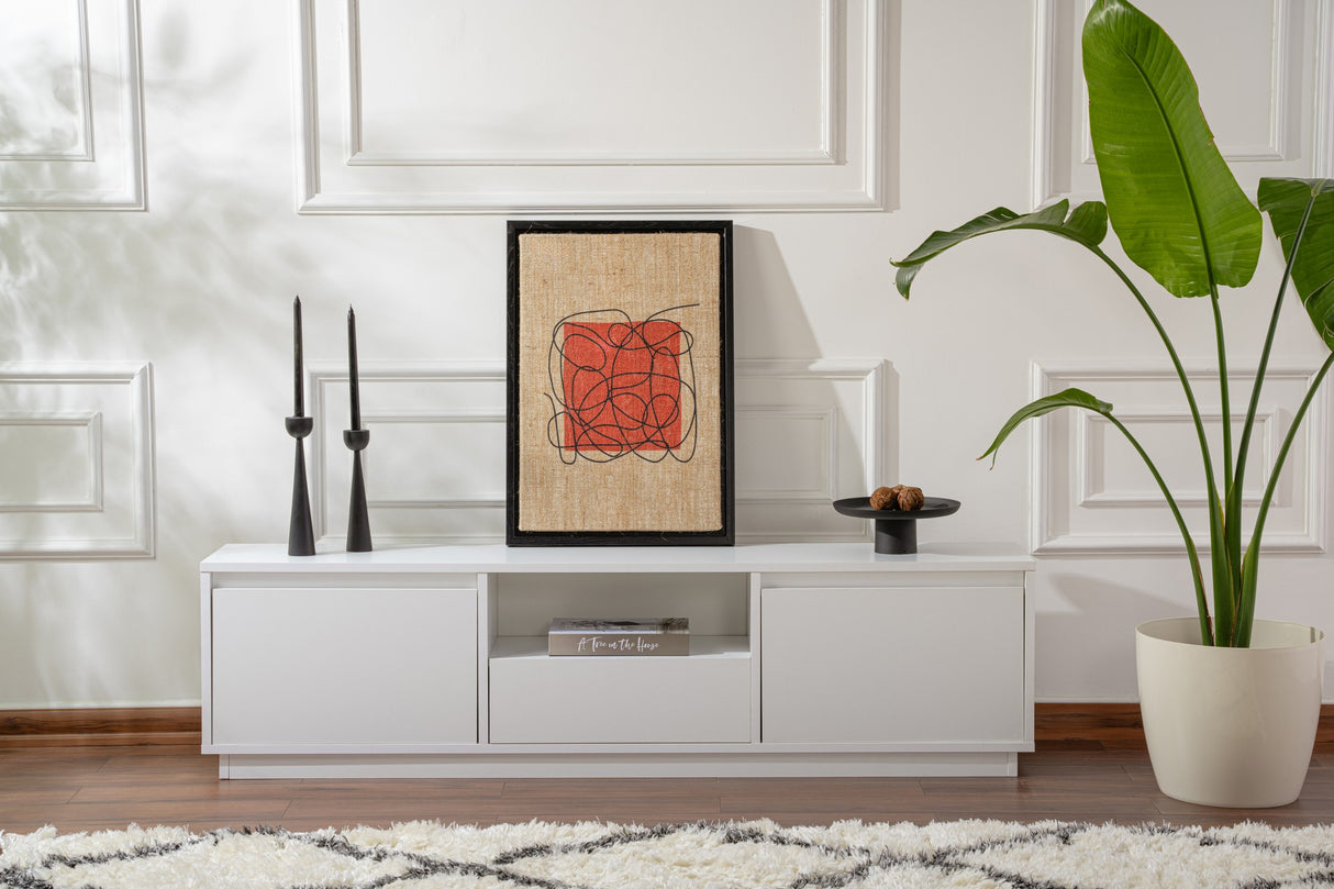TV Møbel Vanguard Naturlig Hvid Melamin 160x42x29,5 cm