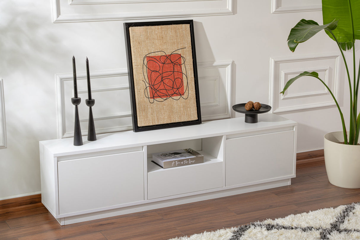 TV Møbel Vanguard Naturlig Hvid Melamin 160x42x29,5 cm