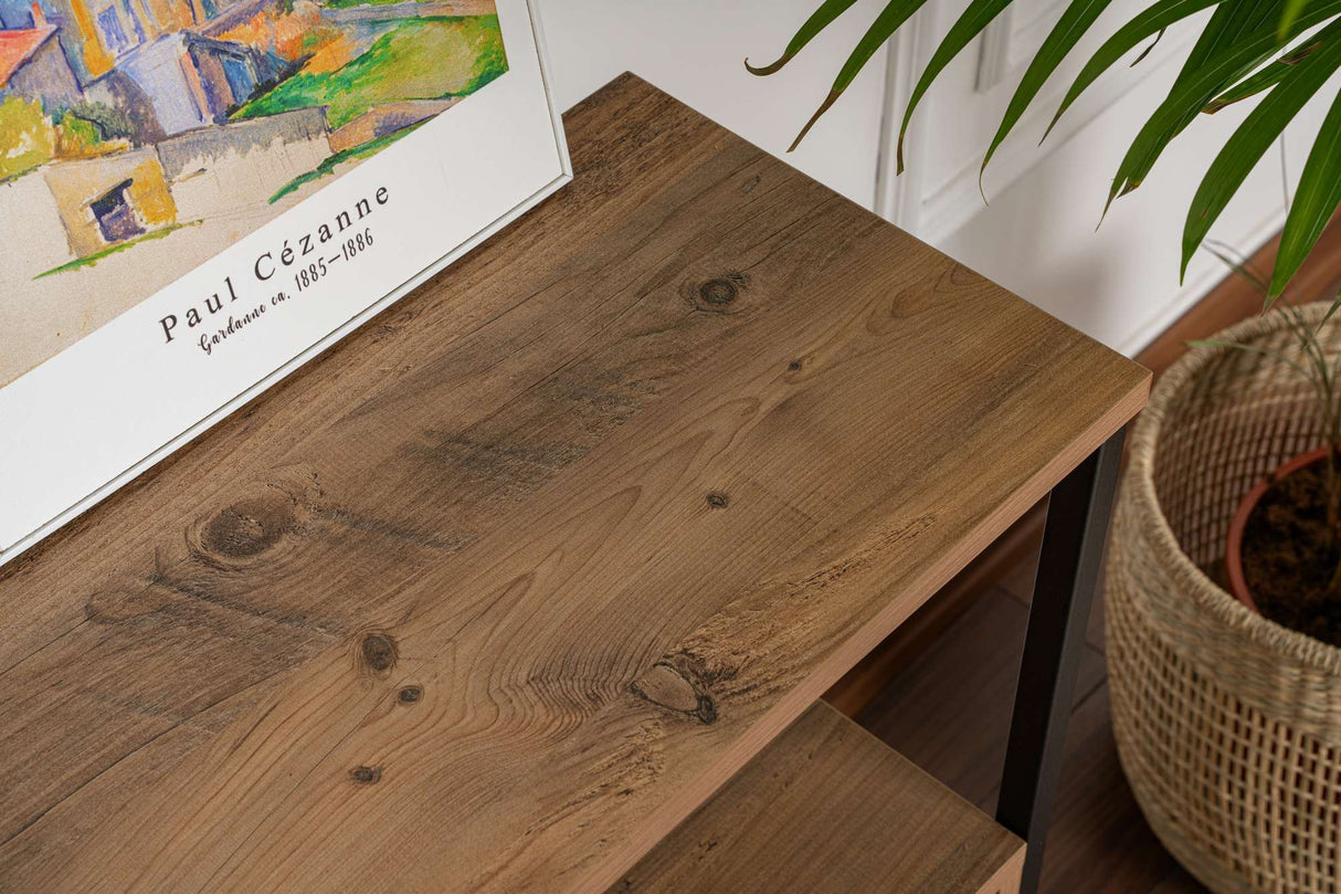 Skænk Atlantisk Fyrretræ Saloce - Sort Ramme - Tre Rum - 120x77 cm