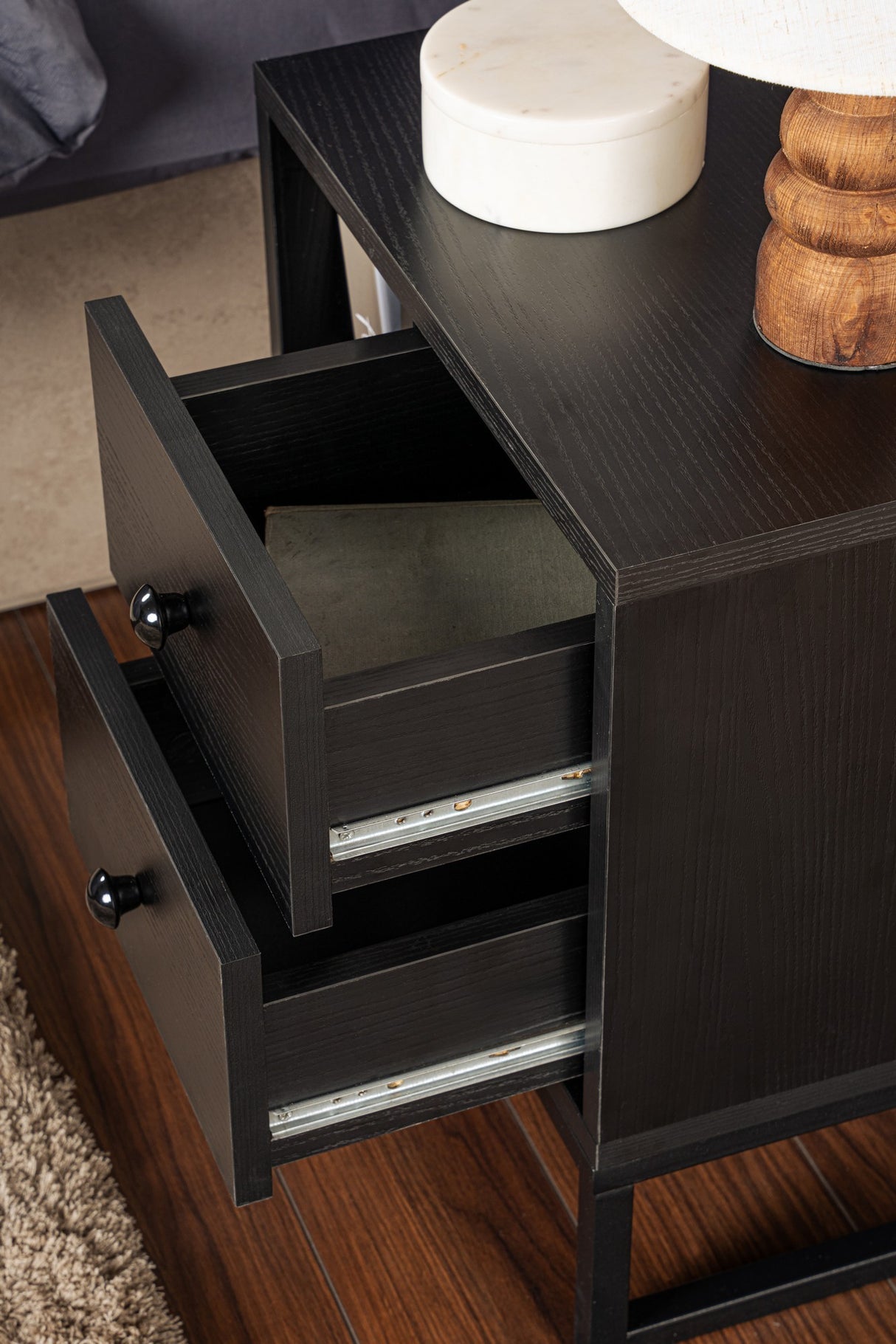 Natteskab Sort Melamin Pulsar