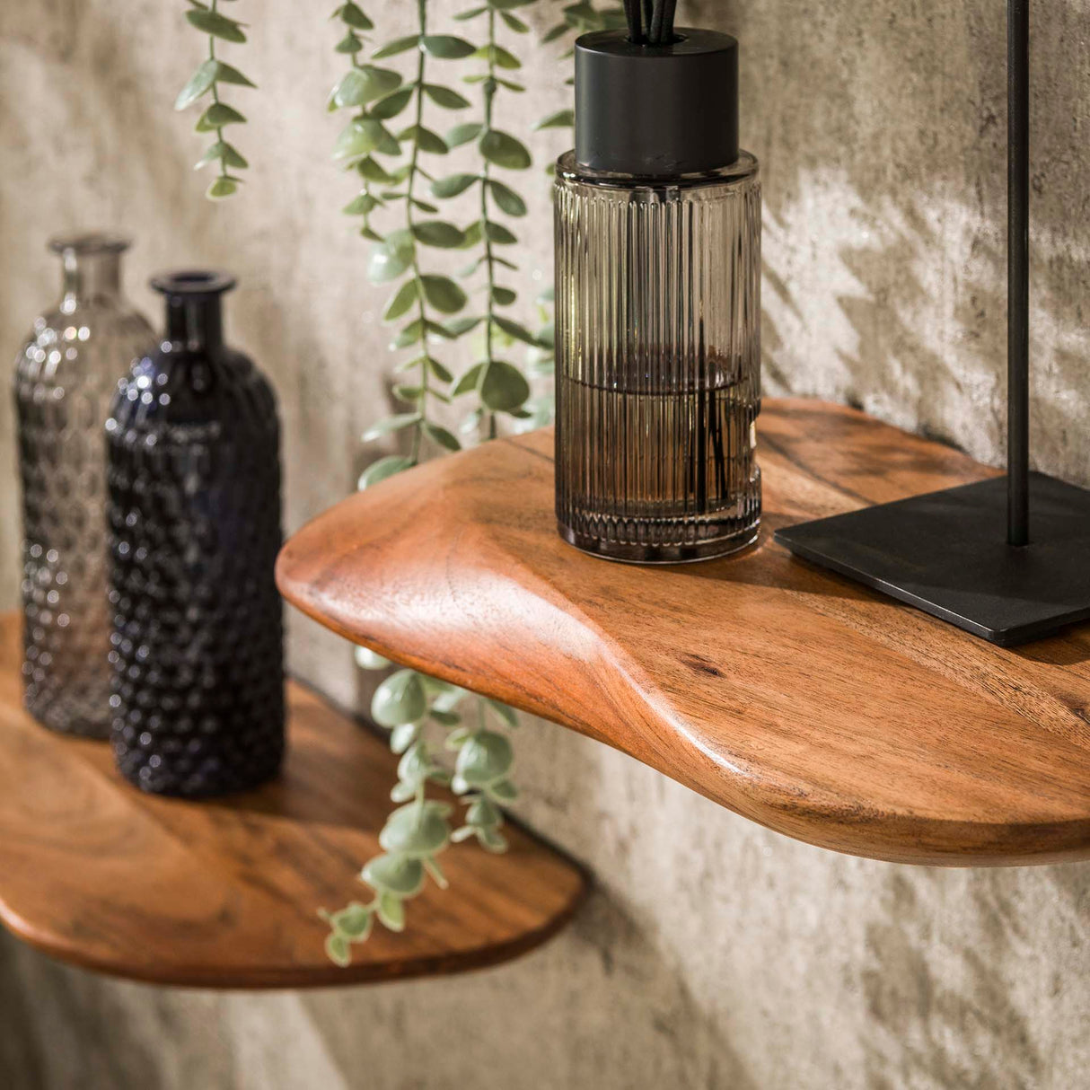 Nordic Sæt med 3 væghylder Organic - Massiv akacietræ