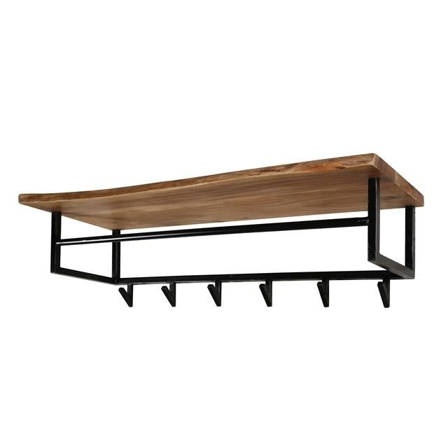 Knagerække Niels DH Interiør Akacie LxBxH 102x37x30 Akacietræ Hvid foto diagonalt set forfra