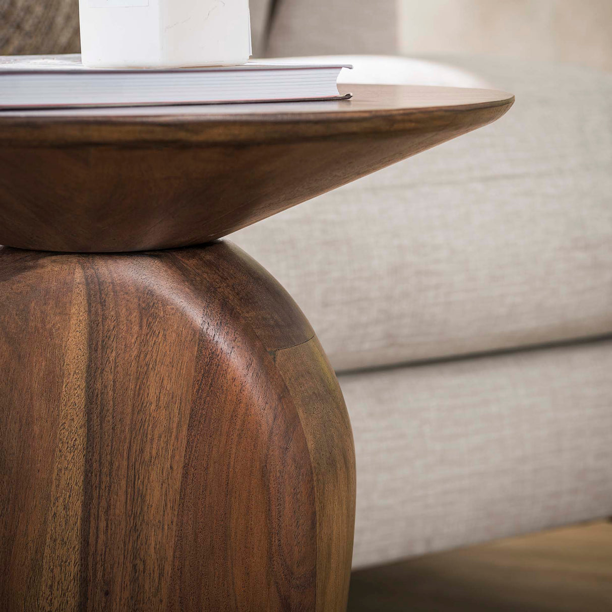 Sidebord Acacia Glaze Brown 45x36x50 cm