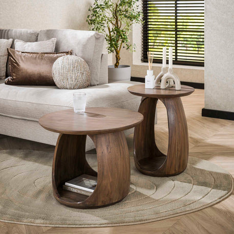 Sidebord Juno Acacia Brun 45x45x56 cm