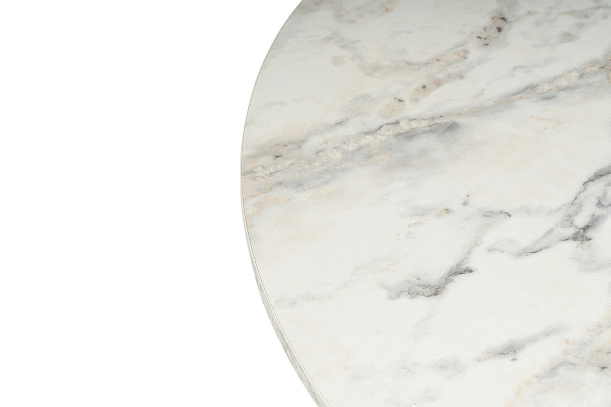 Rundt Sofabord Vano Marmorlook 80 cm