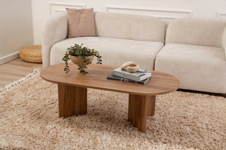 Oval Sofabord Trælook - 120x60