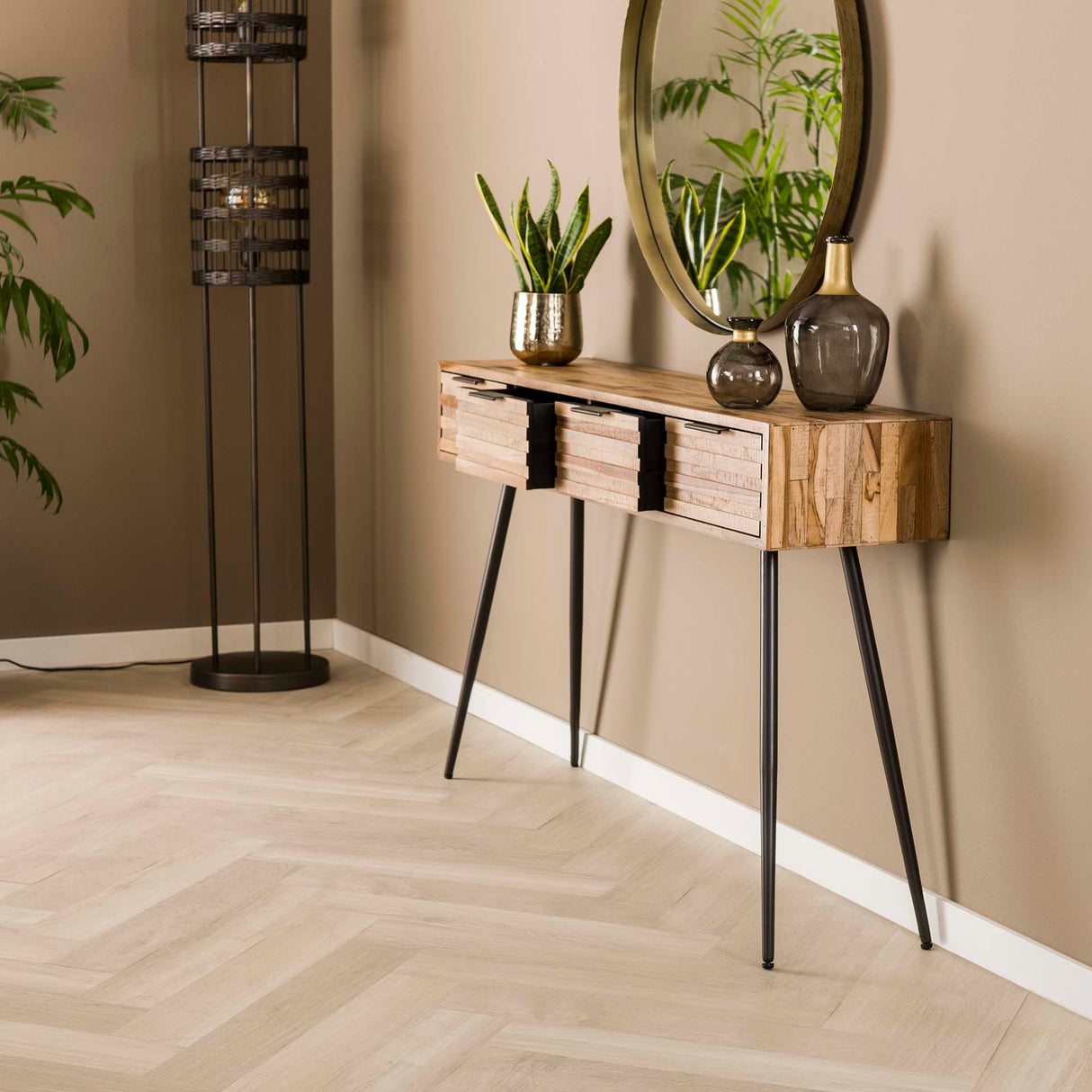 Bosco Haltebord Massivt Teak Afsat 120x30x76 cm