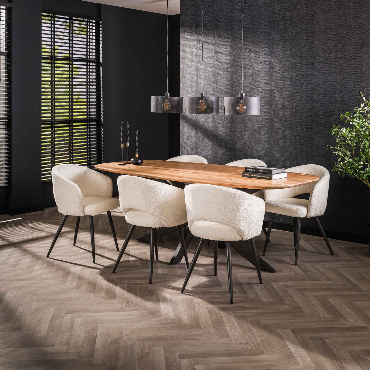 Eettafels - Deens Ovaal Eettafel Tavon Acaciahout 180x95 cm - Dimehouse