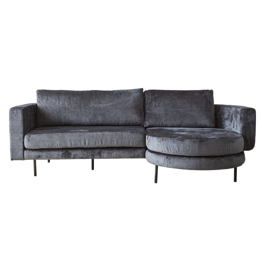 Sofa Bella Dimehouse Antracit LxBxH 138x98x55 Stof Hvid foto set forfra