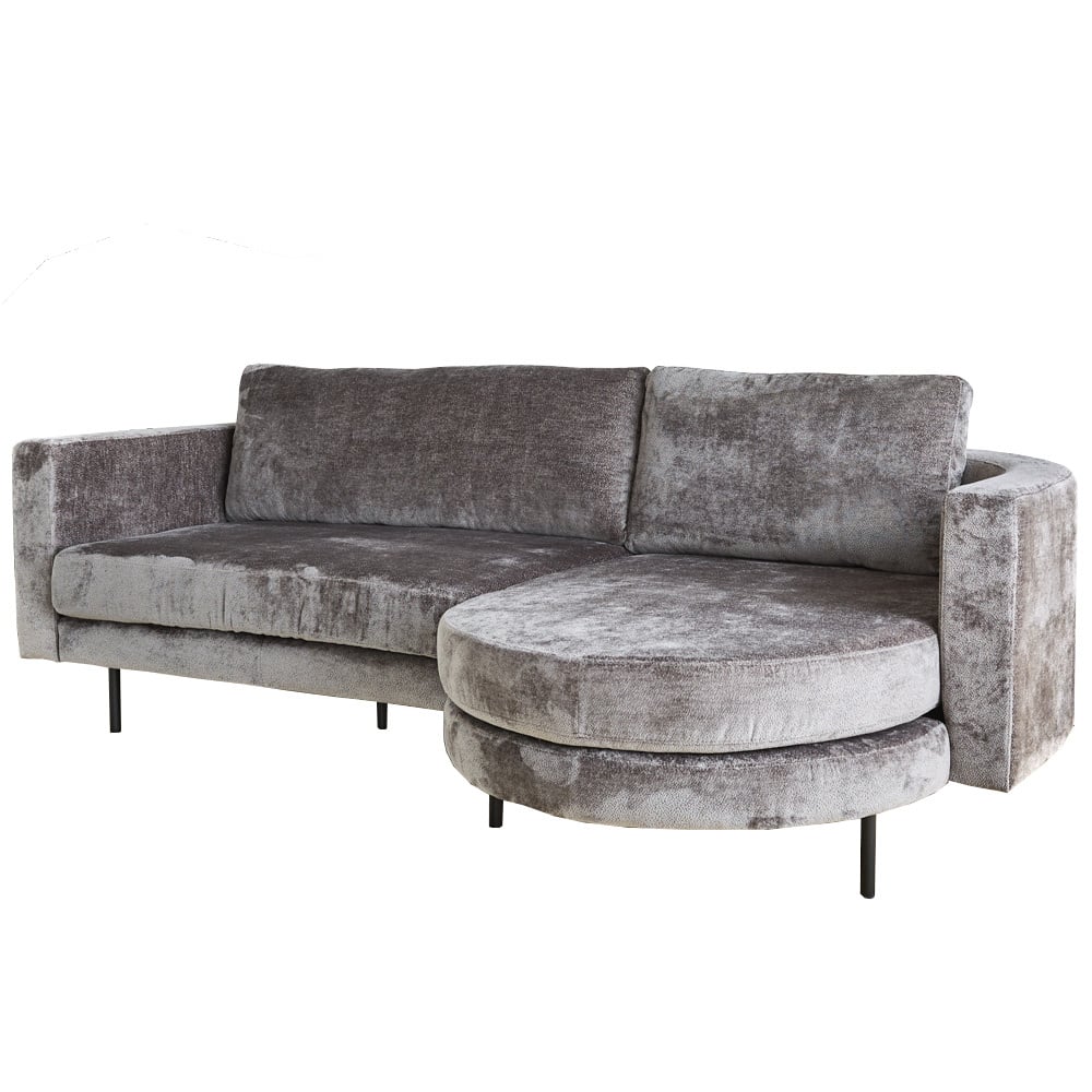 Sofa Bella Dimehouse Grå LxBxH 138x98x55 Stof Hvid foto diagonalt set forfra