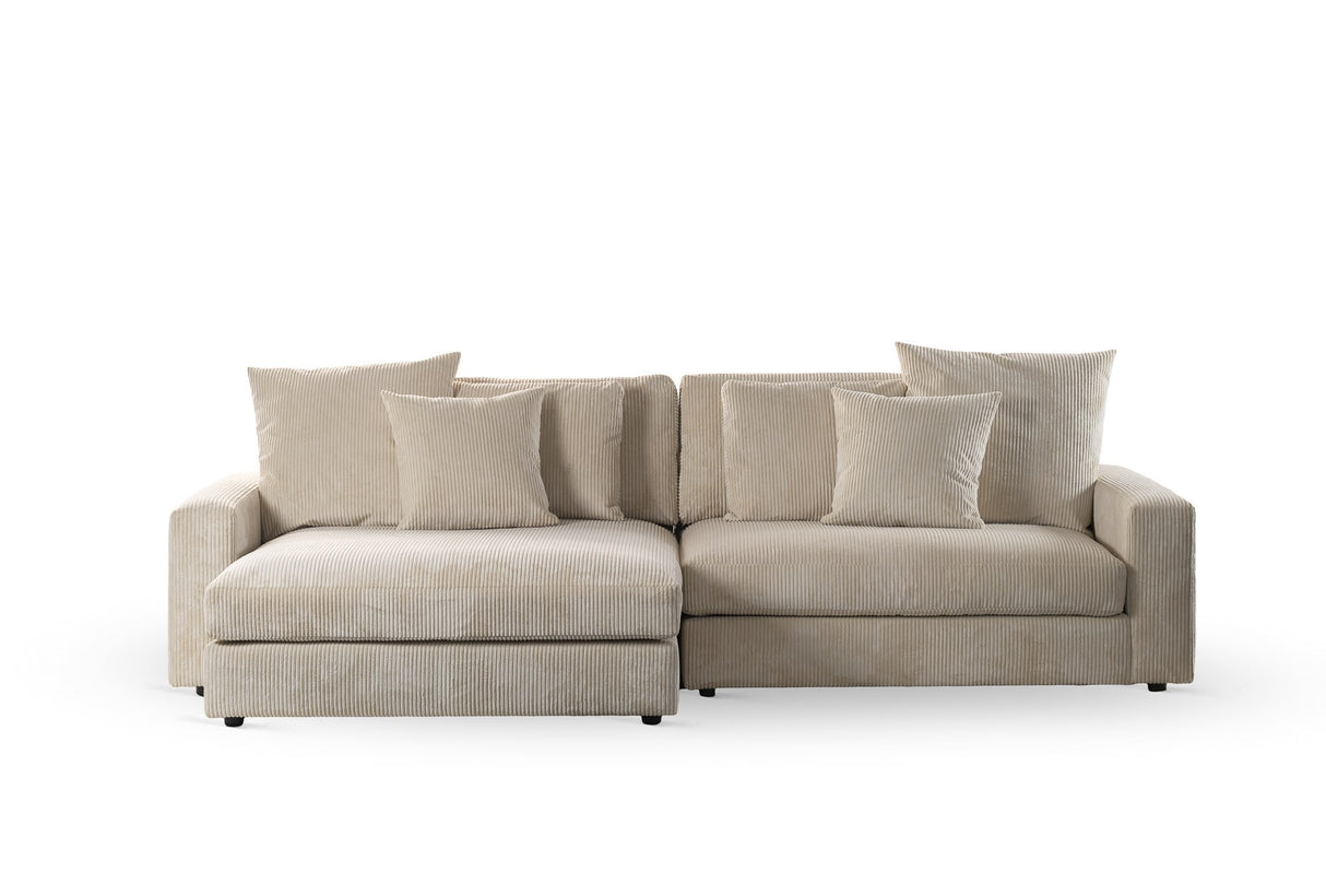 Sofa Kaia DH Interiør Beige Hvid foto set forfra