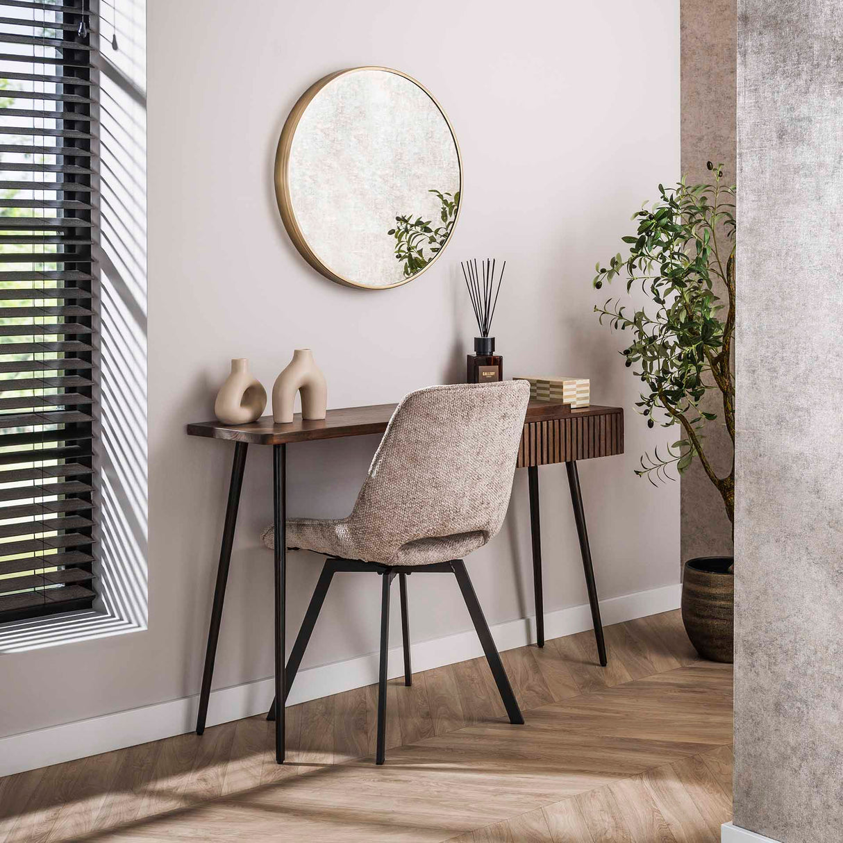 Kaptafel Elin - Massiv Akacie Drift Brown 120 cm