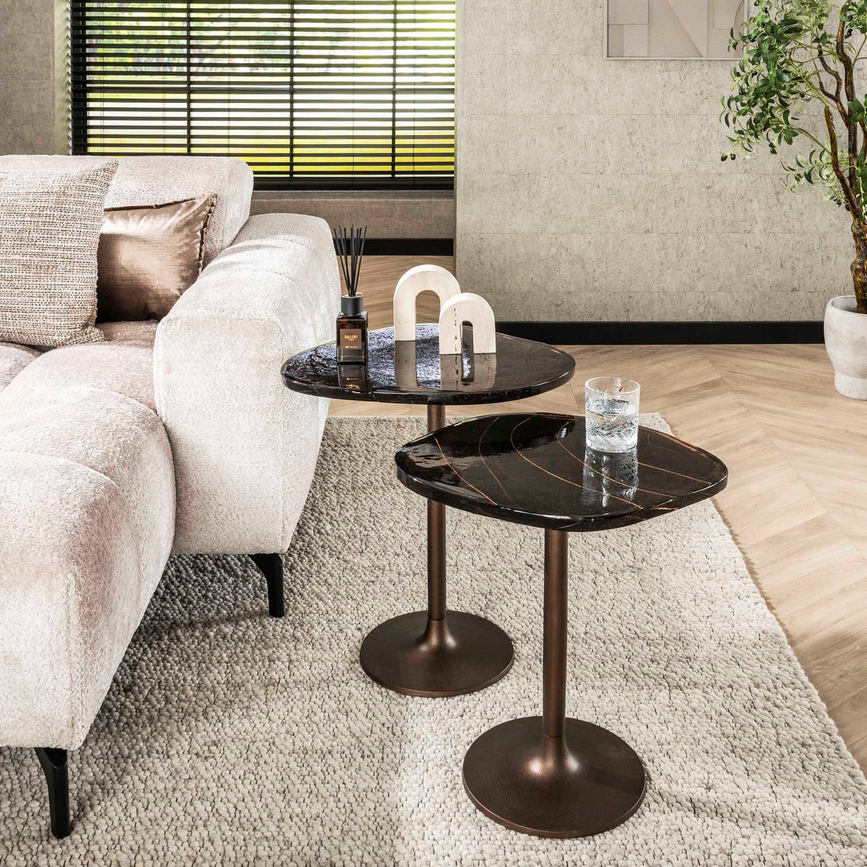 Sidebord Aris S – Antik Kobber 53x42x50 cm