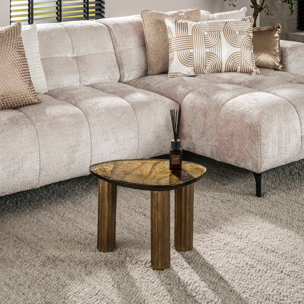 Salontafel Nova S - Antik Guld 51x37 cm