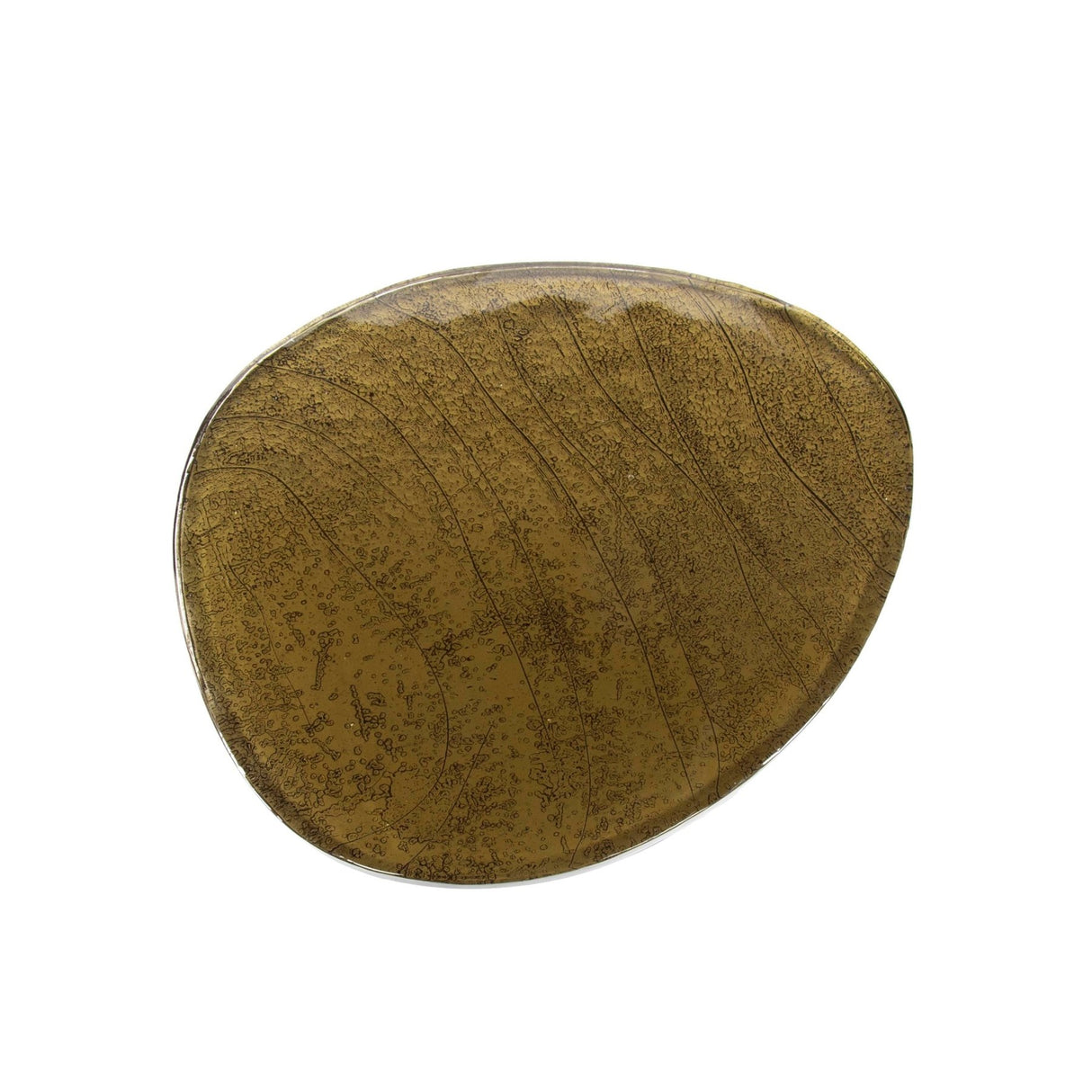 Organisk sofabord Aurora L – Antikguld – 70x59 cm