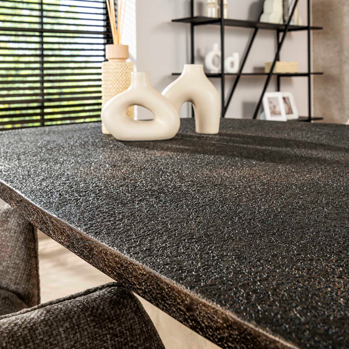 Spisebord Jax Dansk Oval 215 cm - Grå Metallic