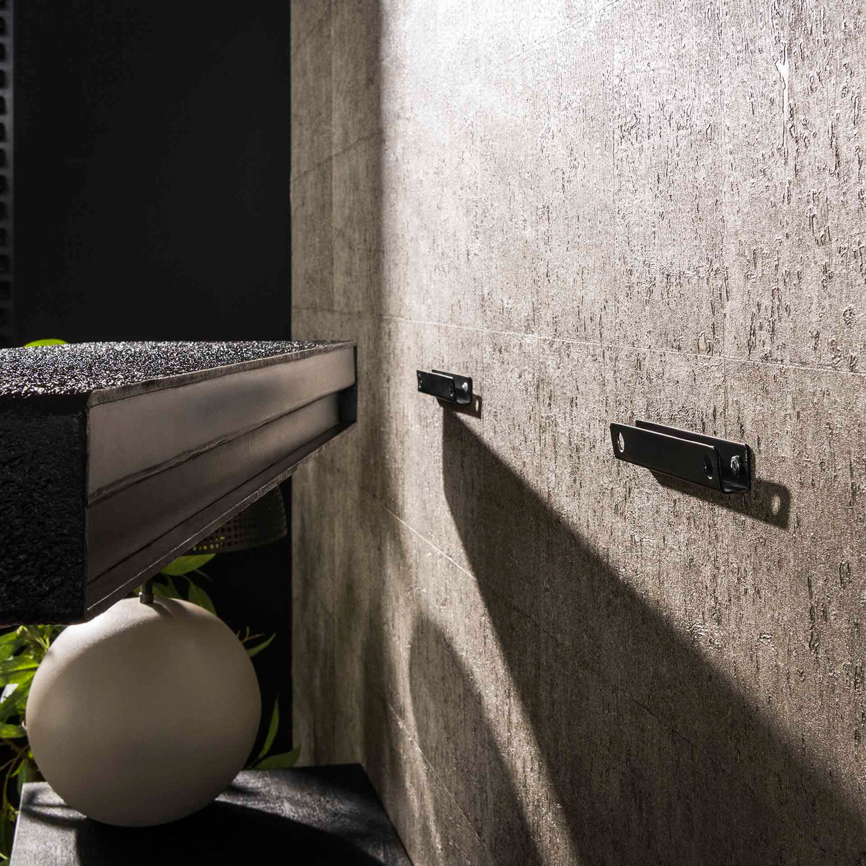 Væglæn 150 cm Metallic Grå Aeris