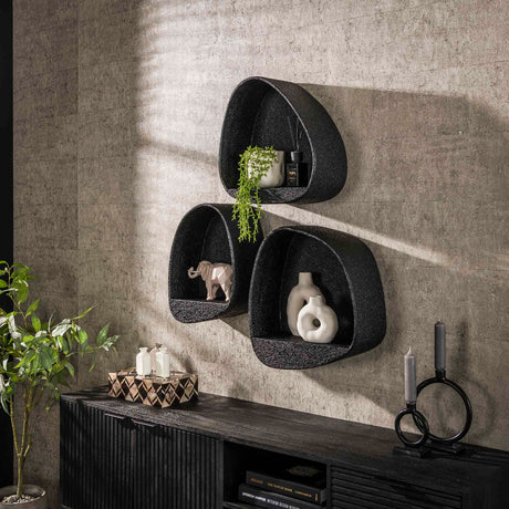 Vægskab Trekant metallic grå 42x21 cm Aeris