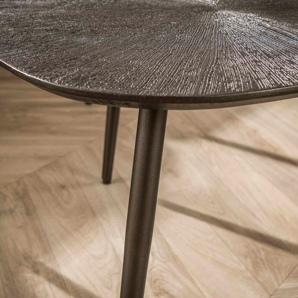 Sofabordssæt Jax Organisk Messing Mørkbrun (2 stk)