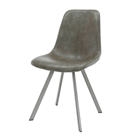Spisebordsstol Taupe Siena Saddle PU Kunstlæder
