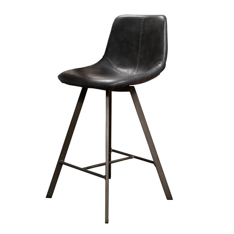 Sæt med 4 barkrakker Siena Saddle PU sort