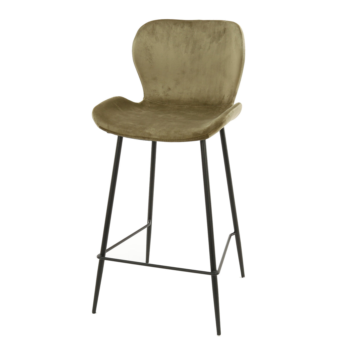Sæt med 4 barkrakker Argo Velours Champagne
